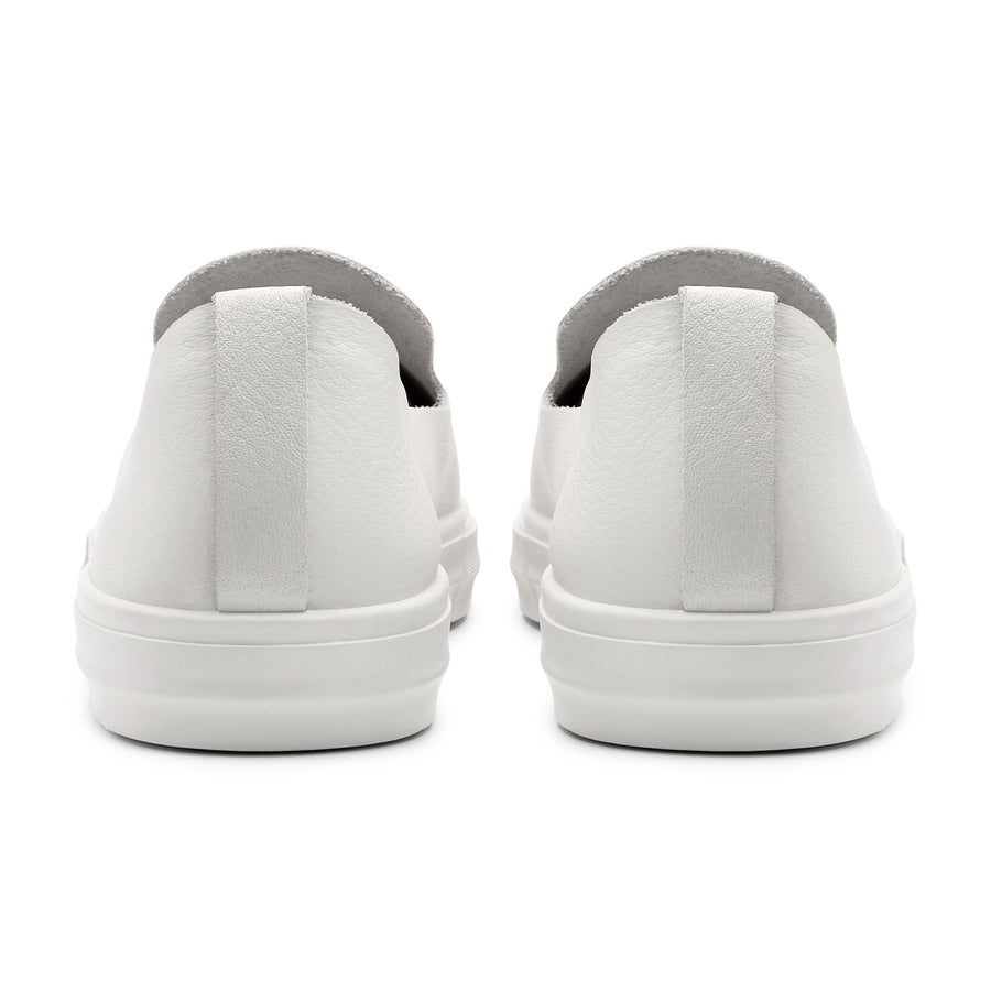 Glover / White Full-Grain Leather / White