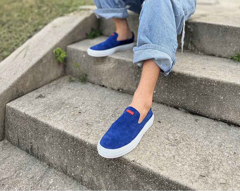 Glover / Navy Pig Suede / White